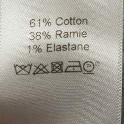 Pre Owned Celine Light Blue Cotton Raime Blend Sleeveless Top S