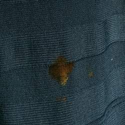 Pre Owned Celine Blue Wool Rib Knit Full Sleeve Top S