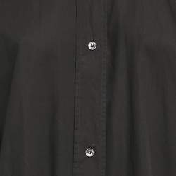 Pre Owned Celine Black Cotton Button Front Oversized Shirt S