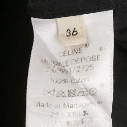 Pre Owned Celine Black Cotton Button Front Oversized Shirt S
