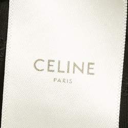 Pre Owned Celine Black Logo Print Cotton Crewneck T-Shirt S