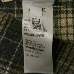 مملوكة مسبقًا Celine Green Trapper Wool Oversized Shirt M