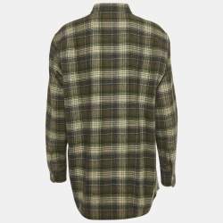 مملوكة مسبقًا Celine Green Trapper Wool Oversized Shirt M