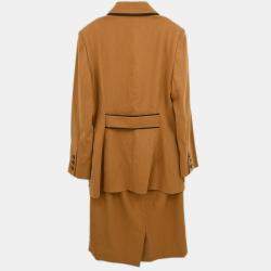 Pre Owned Celine Setup Suit Jacket Skirt Brown #42