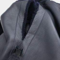 Pre Owned Celine Sleeveless Long Vest Jacket Navy #S