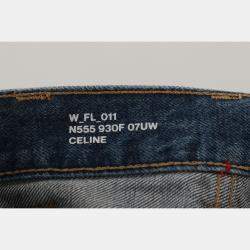 Pre Owned Celine Blue Triomphe Straight Jeans XS