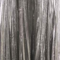 مملوكة مسبقًا Celine Silver Lamé Plisse Midi Skirt M