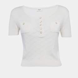 مملوكة مسبقًا توب سيلين حياكة مثقبة كريمية مقاس صغير - سمول