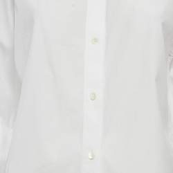 Pre Owned قميص سيلين قطن أبيض بأكمام طويلة وسط