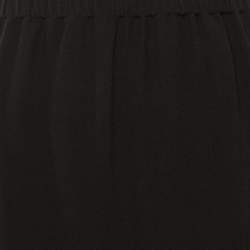 Pre Owned تنورة سيلين كريب أسود مغطاة متوسطة الطول بمقاس متوسط - ميديوم