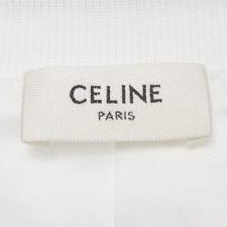 مملوكة مسبقًا بدلة رياضية سيلين جيرسي تريومف بيضاء مقاس كبير - لارج/مقاس متوسط - ميديووم