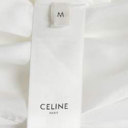 مملوكة مسبقًا بدلة رياضية سيلين جيرسي تريومف بيضاء مقاس كبير - لارج/مقاس متوسط - ميديووم