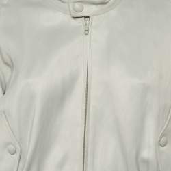 مملوكة مسبقًا Celine Grey Acetate Blend Cocoon Aviator Bomber Jacket M