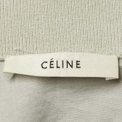 مملوكة مسبقًا Celine Grey Acetate Blend Cocoon Aviator Bomber Jacket M