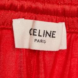 Pre Owned شورت سيلين ساتان رياضي أحمر مقاس صغير (سمول)