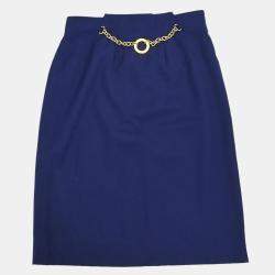 مملوكة مسبقًا جاكيت تنورة بدلة سيلين كحلي رقم 44