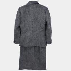 مملوكة مسبقًا Celine Setup Suit Jacket Skirt Gray 35319/567/Tanin Jc #38