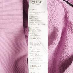 Pre Owned Celine Pink Logo Print Cotton Hoodie S