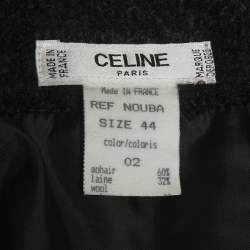 Pre Owned Celine Black Shearling Pencil Skirt L