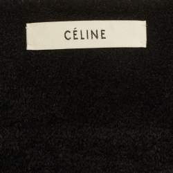 Pre Owned معطف سيليين قطن مرن أبيض/أسود بحواف متباينة مقاس صغير (سمول)