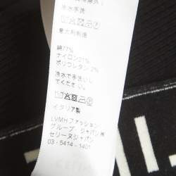 Pre Owned Celine Black Cotton Rib Knit Bodysuit S