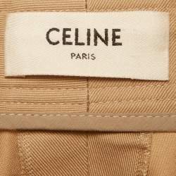 Pre Owned Celine Beige Gabardine Cargo Pants S