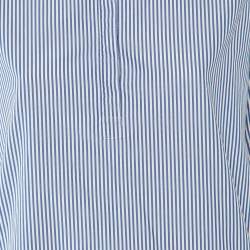 Pre Owned قميص سيلين من تصميم فيبي فيلو قطن مخطط أزرق طية نصفية كبير