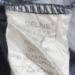 Pre Owned توب سيليين بأكمام طويلة جيرسي طباعة الشعار أزرق مقاس كبير - لارج