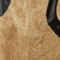 مملوكة مسبقًا Céline Beige Shearling & Leather Coat M