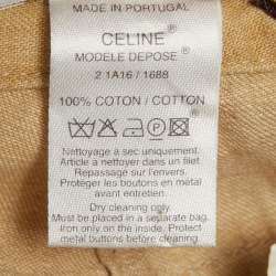 Pre Owned Celine Beige Denim Wide Leg Jeans S /Waist 27.5"