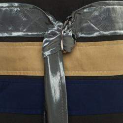 Celine Olive Green Knit Satin Belt Trim  Racer Back Tank Top S