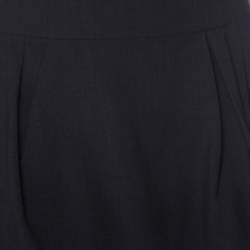 Celine Grey Wool Pleated Short Skirt L