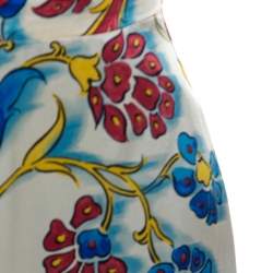 Celine Multicolor Printed Silk A-Line Skirt S