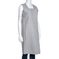 Celine Grey Felt Wool Sleeveless Structured Jacket M
