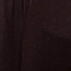 Pre Owned Celine Brown Cashmere Knit Long Sleeve Top M