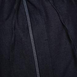 Pre Owned Celine Navy Blue Denim Button Front Tunic Jacket L