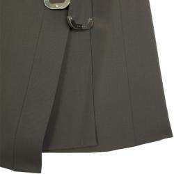 Celine Green Wool A-Line Skirt M