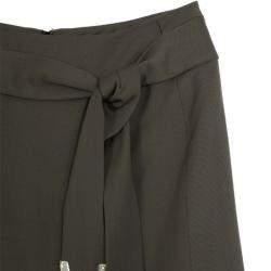 Celine Green Wool A-Line Skirt M