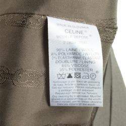 Celine Green Wool A-Line Skirt M