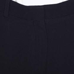 Pre Owned Celine Navy Blue Crepe Tailored Trousers S