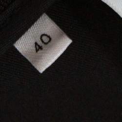 Pre Owned Celine Black Textured Wool Pant Suit M 