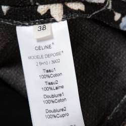 Celine Multicolor Floral Print Cotton Canvas Fitted Blazer M