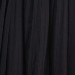 Celine Black Wool Pleated Midi Skirt S