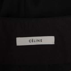 Celine Black Wool High Waist Tapered Trousers S