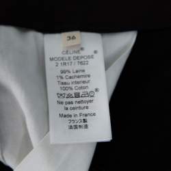 Celine Black Wool High Waist Tapered Trousers S