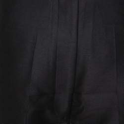 Pre Owned بنطلون سيلين قصير خصر مرتفع حرير و صوف أسود مقاس صغير (سمول)