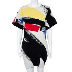 Céline Multicolor Graffiti Print Oversized Shift Dress M