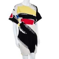 Céline Multicolor Graffiti Print Oversized Shift Dress M