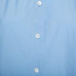 Celine Blue Cotton Paneled Oversized Shirt M 