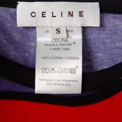 Celine Multicolor Cotton Guy Peellaert Graphic Monogram Top S
